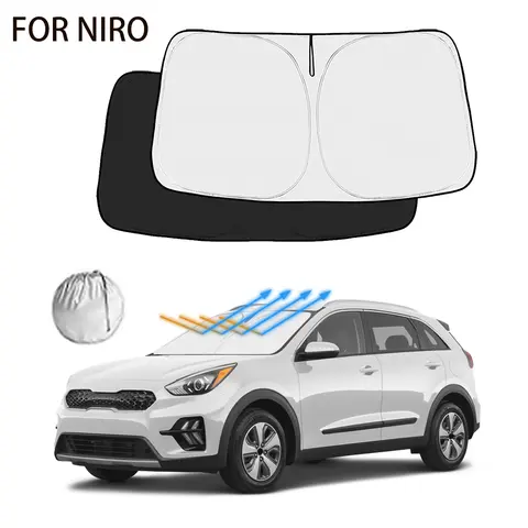 Kia NIRO 2017-2020 2021 2022 2023 2024 자동차 앞 유리 차양 커버 앞 창 차양 바이저 자동차 인테리어 UV 보호