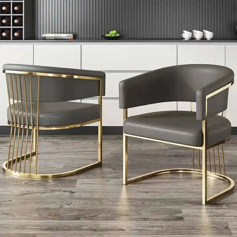 Modern Luxury Nordic High Dining Chairs Chairs Mobile Living Dining Room Arm Design Sillas Funky De Comedor Restaurant Furniture