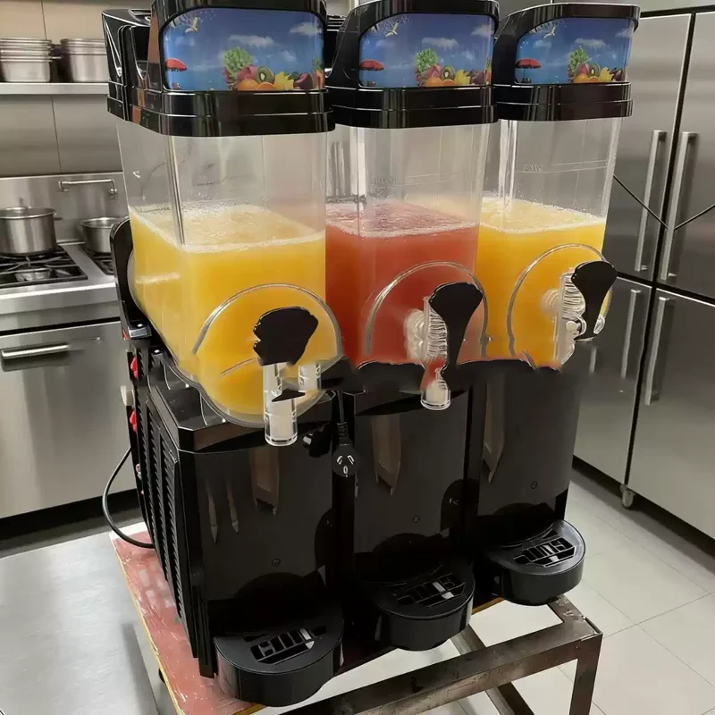 Multi Function Mini Commercial Frozen Drink Double Tanks Automation Slush Machine for Restaurant Tea Shop Use