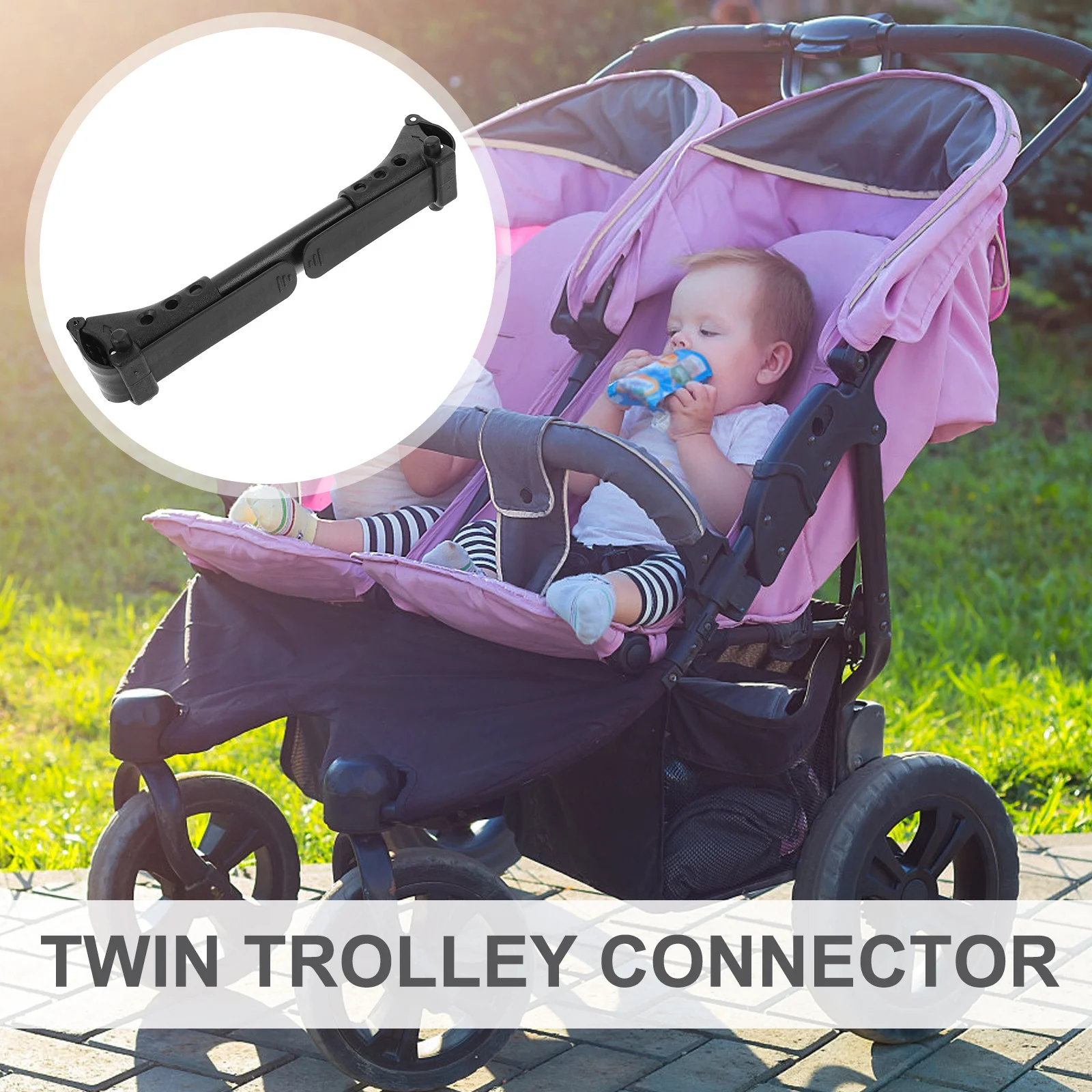 Connettore per passeggino Strumento di collegamento per passeggino doppio regolabile universale per fratelli Design leggero e durevole Sicuro