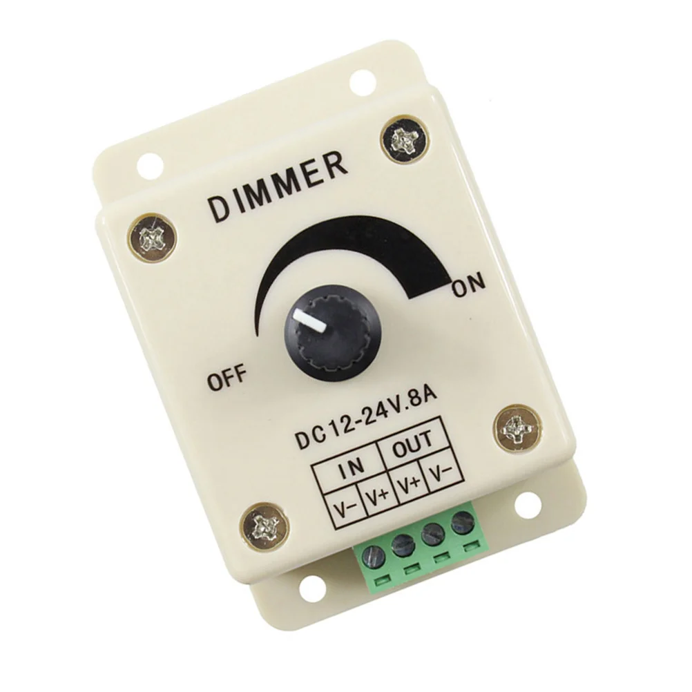 

12V 8A Manual Dimmer for LED Panel Rotary Dimmer Switch Wall Mount Pwm Adjustable Brightness Energy Saving Easy