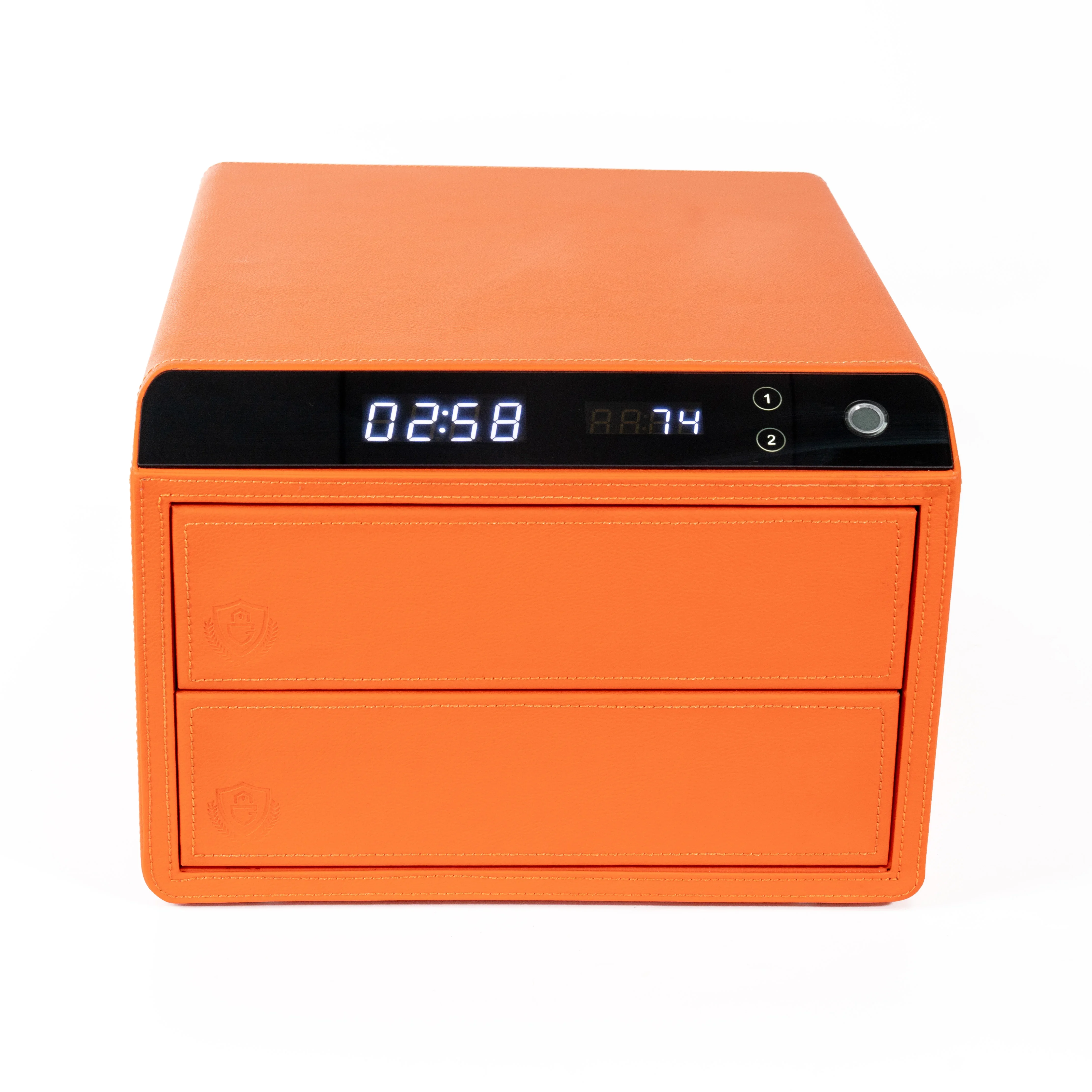 Smart Leather Safe Fingerprint Digital Home Use Biometric Jewelry Security Drawer Safe