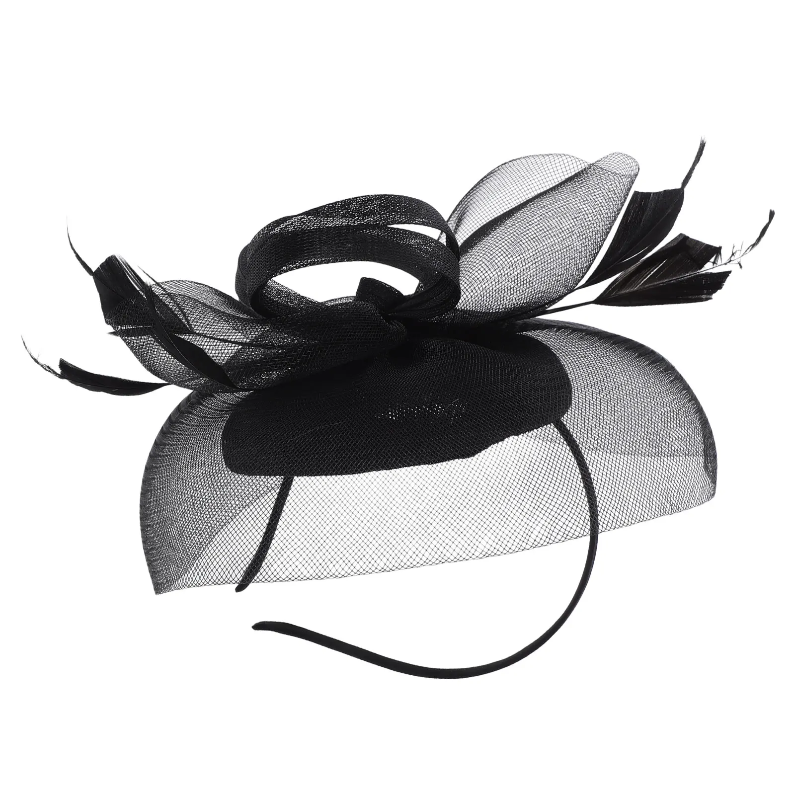 

Flower Hairband Gauze Fascinator Hats for Tea Party Wedding Banquet Elegant Lightweight Durable