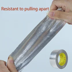 Cinta de papel de aluminio de tela de fibra de vidrio engrosada resistente a altas temperaturas impermeable protección solar Campana Extractora retardante de llama