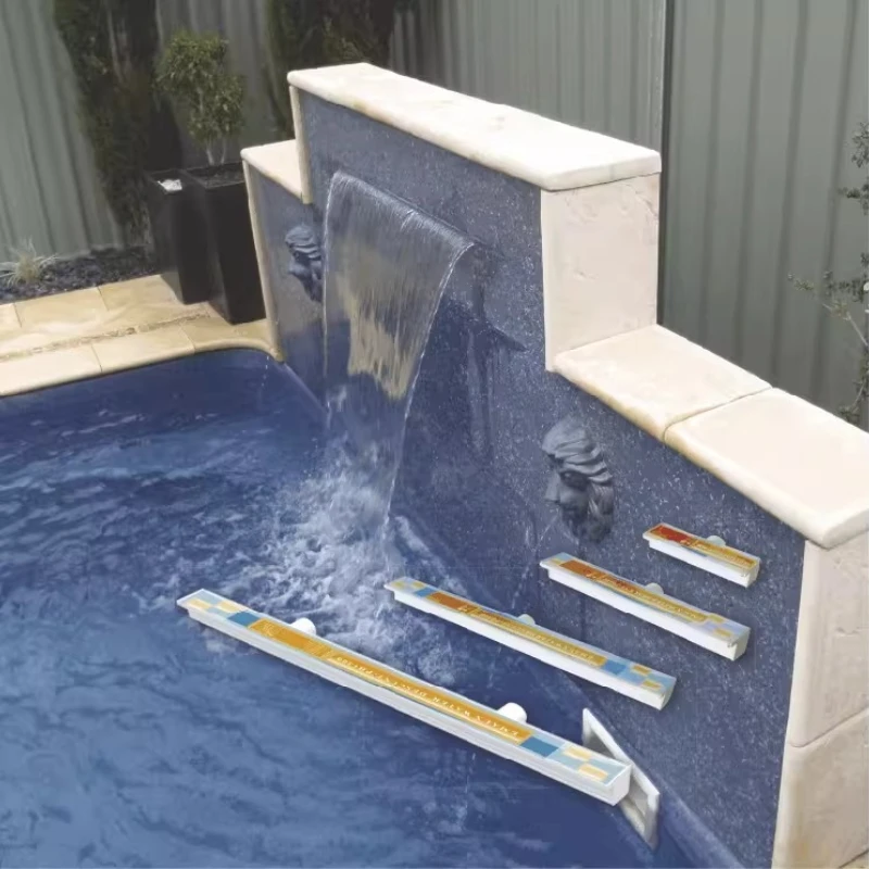 

Swimming pool waterscape pool colorful waterfall water curtain water curtain
