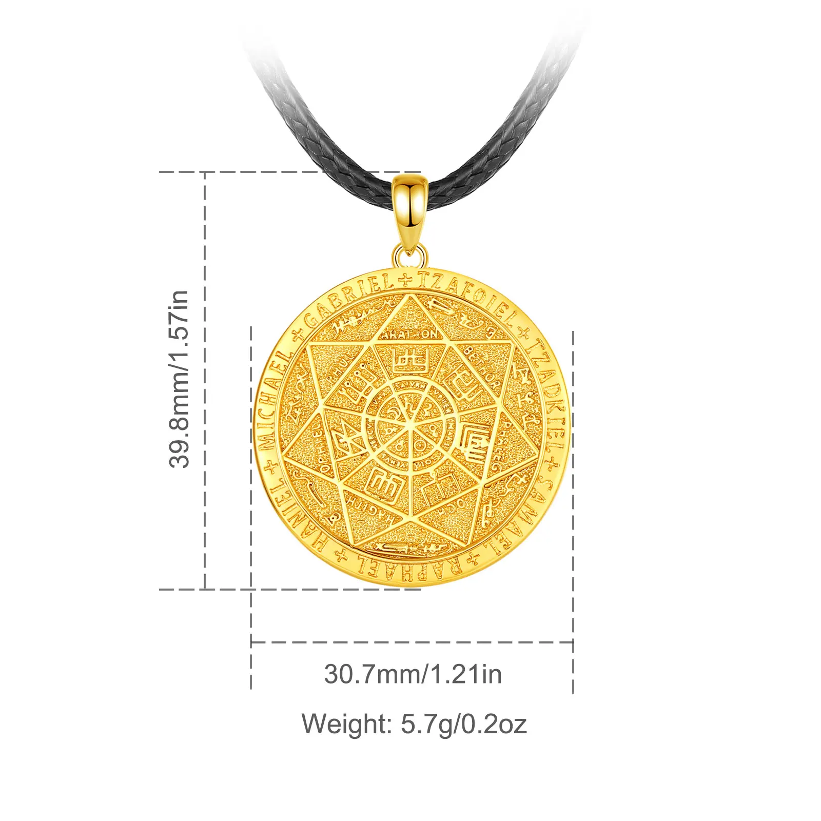 Eudora 925 Sterling Silver Seven Archangels collana 18k Gold Rune Seal amuleto ciondolo gioielli religiosi regalo per uomo donna
