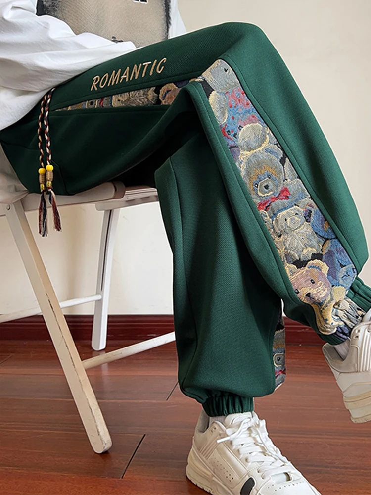 2025 Men Pants Streetwear Sweatpants Joggers Hip Hop Loose Harajuku Trousers