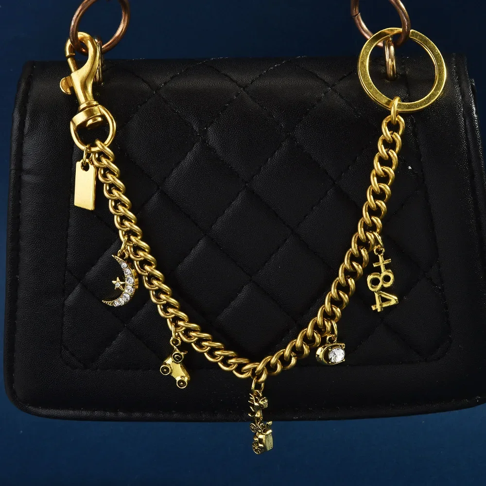 

998Летние универсальные аксессуары для сумок Ins, новая модная и модная женская цепочка, популярная квадратная цепочка через плечо