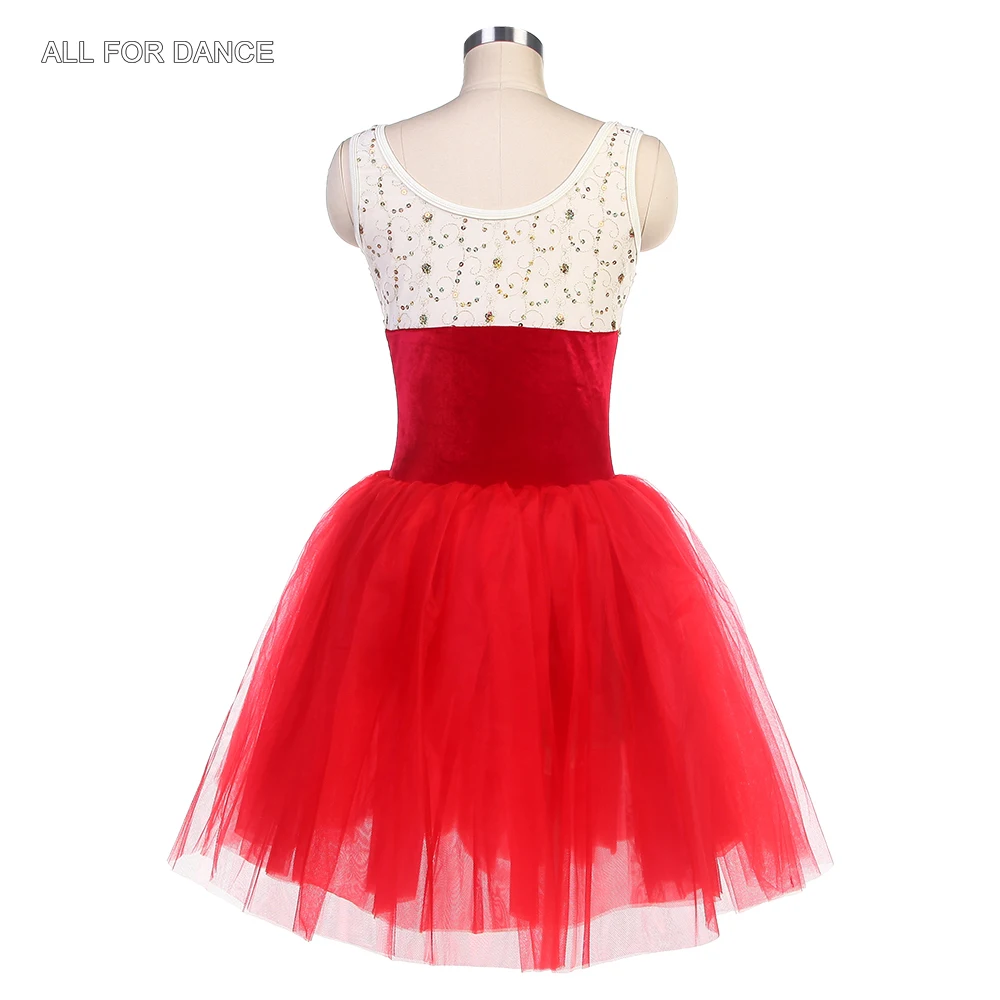 20513 Ivory and Red Velvet Bodice Ballet Dance Tutus for Girls and Women Performance Costume Romantic Tutu Skirt Platter Tutu