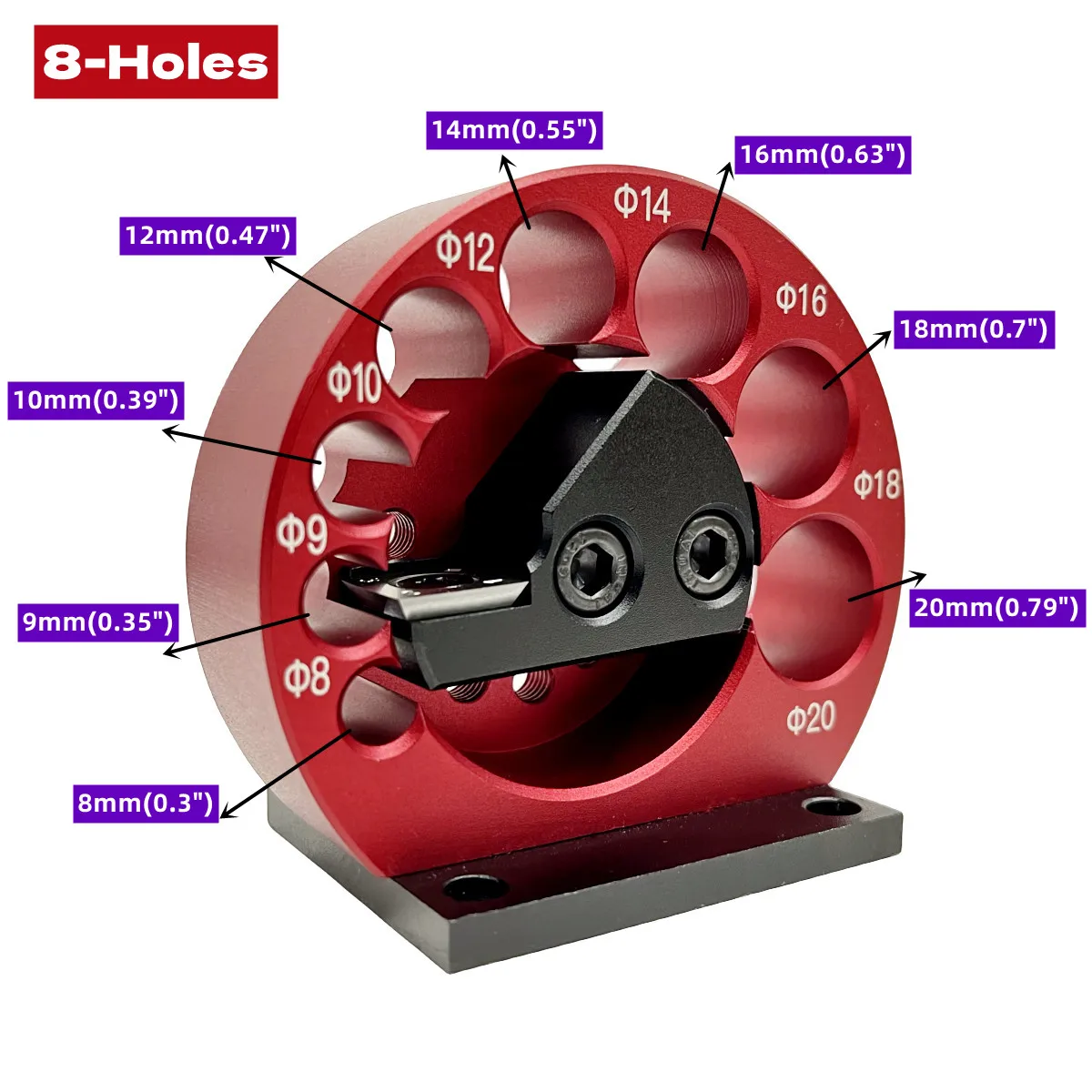 8mm-20mm 8-Holes Adjustable Dowel Maker Jig Or Carbide Blades Woodworking Electric Drill Milling Dowel Round Rod Auxiliary Tool
