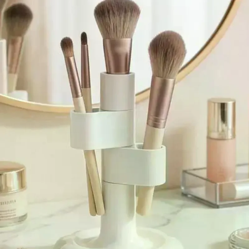 Desktop Pencil Makeup Brush Storage Rack That Can Rotate 360 Degrees Office Desktop Organization Kitchenware Toothbrush Holder