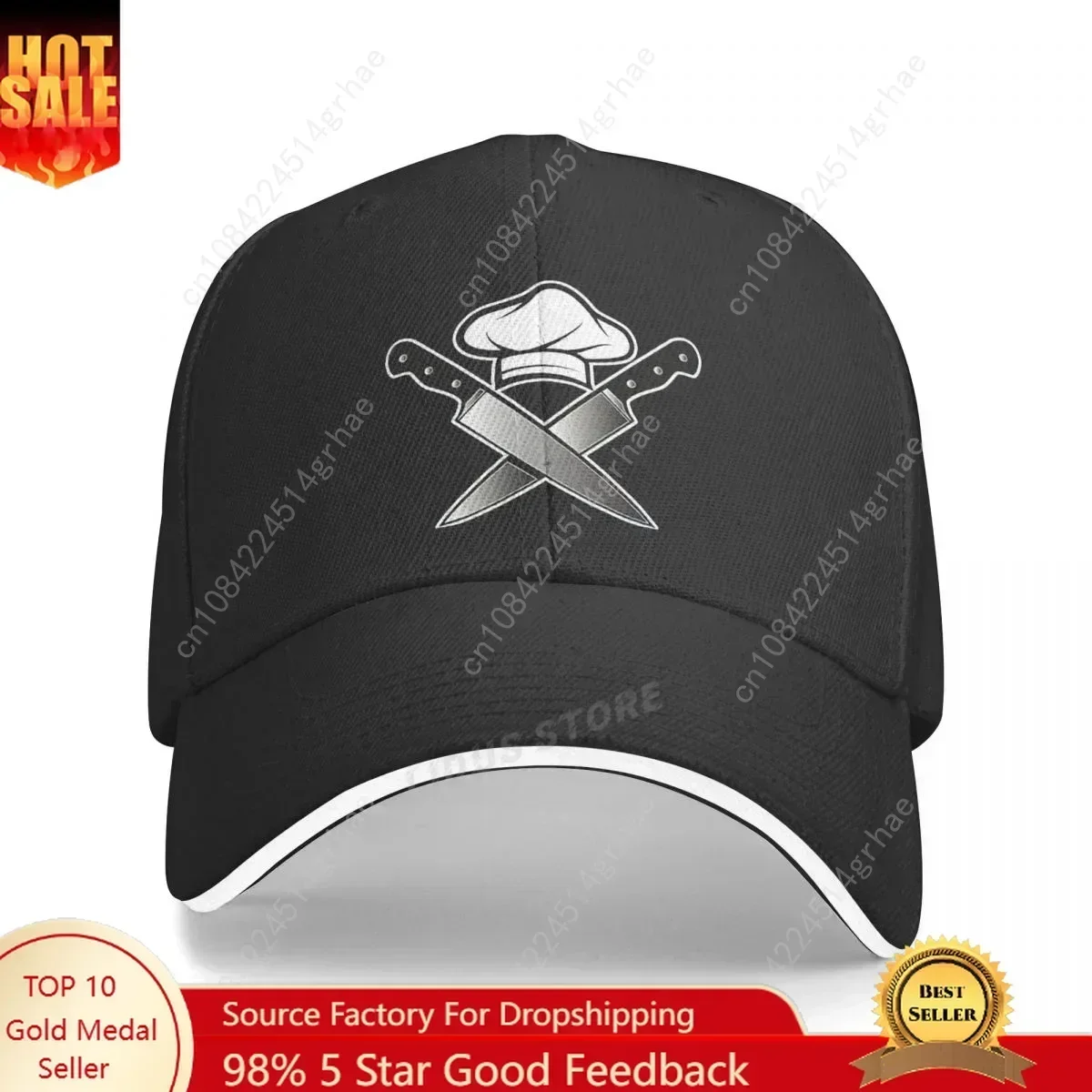 

Men's Skull Knives Chef Twill Plain Baseball Cap Funny Dad Hat Unisex Print Casual Hats Cotton Adjustable