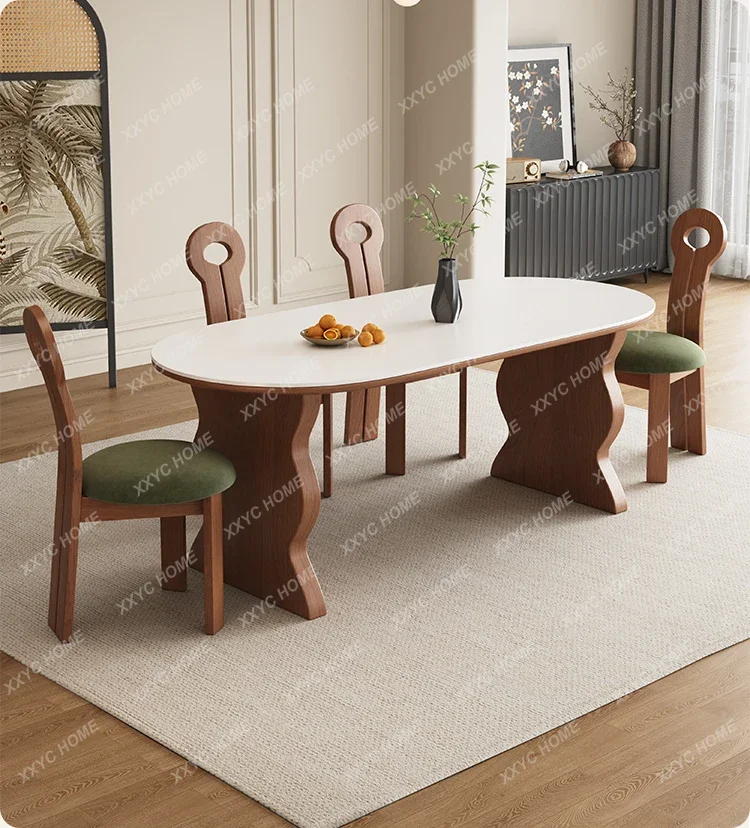 

V Slate Dining Table Modern Minimalist Light Luxury Dining Table Simple Household Dining Table And Chair Combination
