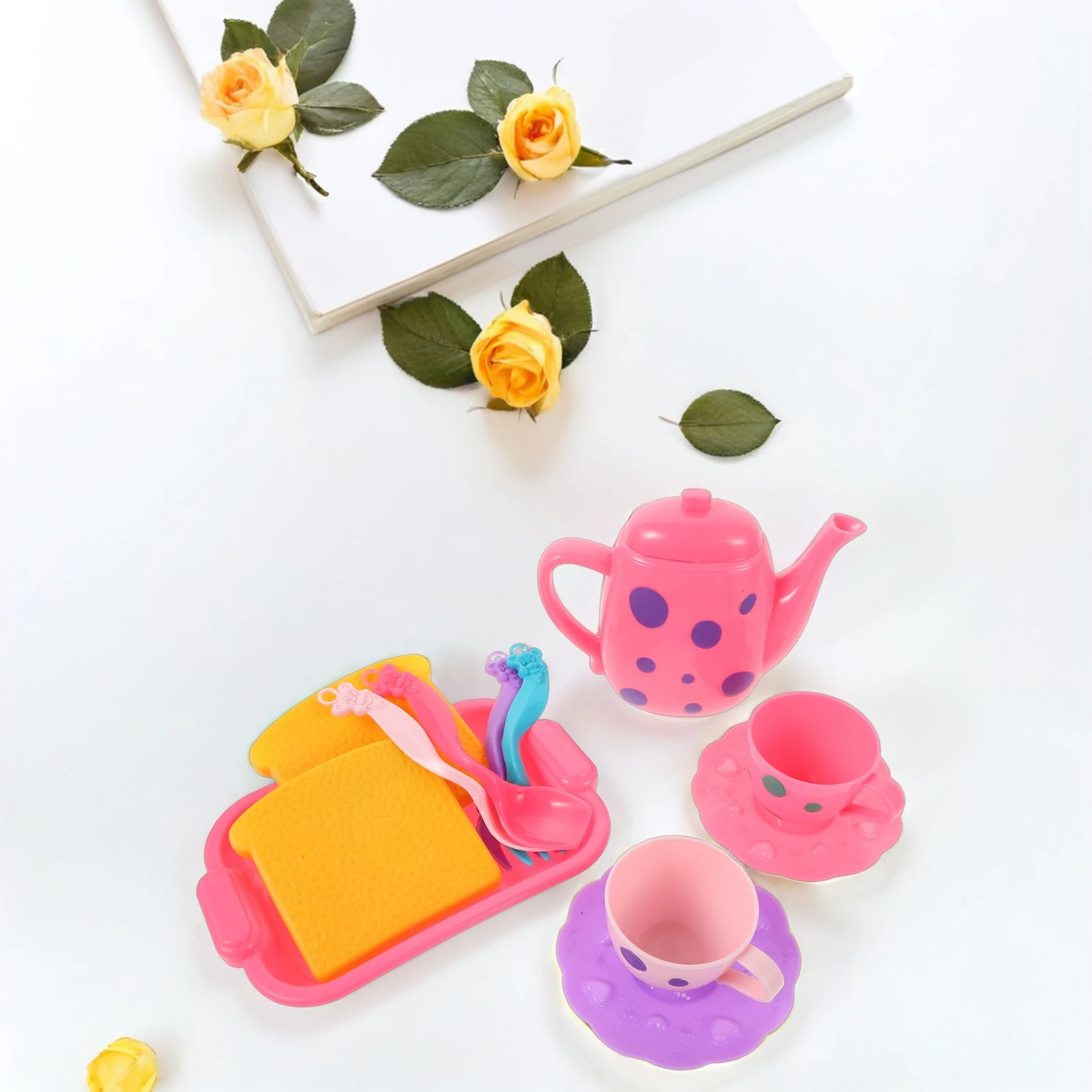 

Children's Kitchen Toys Play for Kids Childrens Utensils Little Girl Simulation Plastic Playset Accessories Toddler