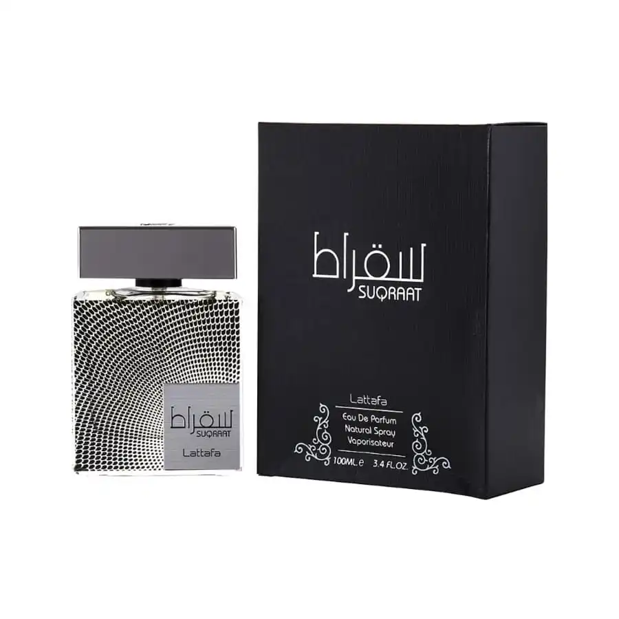 Lattafa Suqraat men Eau De Parfum Spray 100ml Aromatic Notes Men's Perfume Authentic Original Product Long-Lasting Fragrance