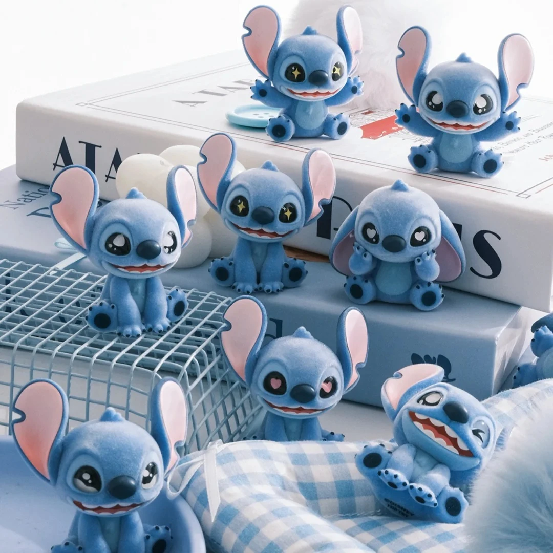 

Stitch Series Mini Flocking Blind box Exquisite Kawaii Doll Gift Pendant Accessories Decoration Mystery Box Doll Bag of 3