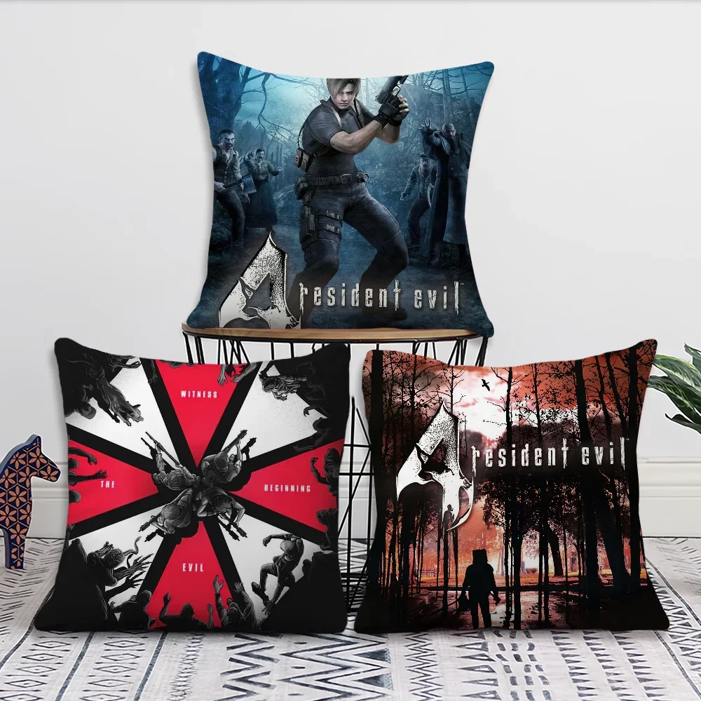 Game R-Resident E-Evil 4 Pillow Cover Decoration Room Home Sofa living Office Coffee Shop Car Nordic Simplicity Cover