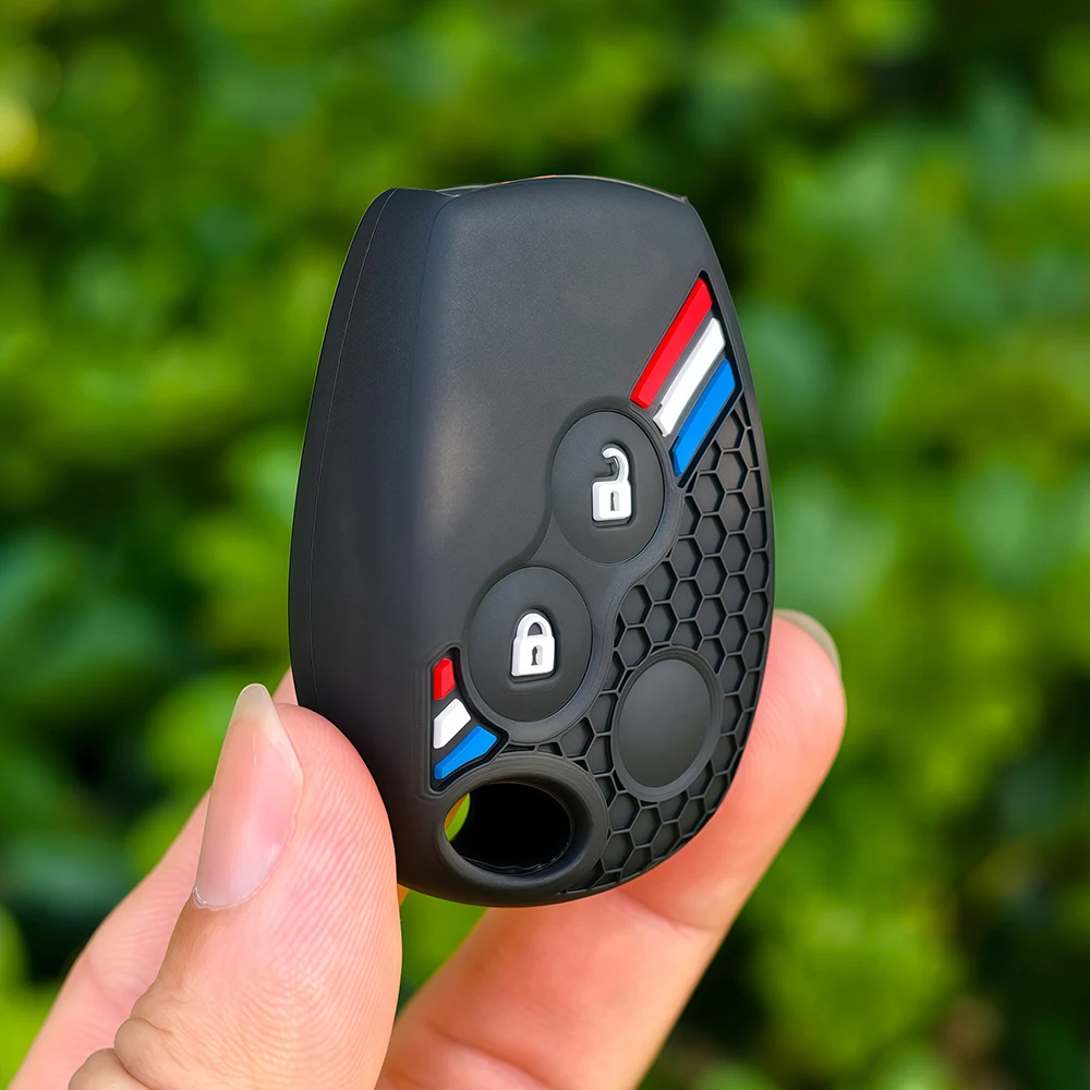Silicone Car Key Case For Renault Trafic Clio Duster Logan Dacia Logan Duster Sandero For Nissan Terrano Almera Key Caps Shell