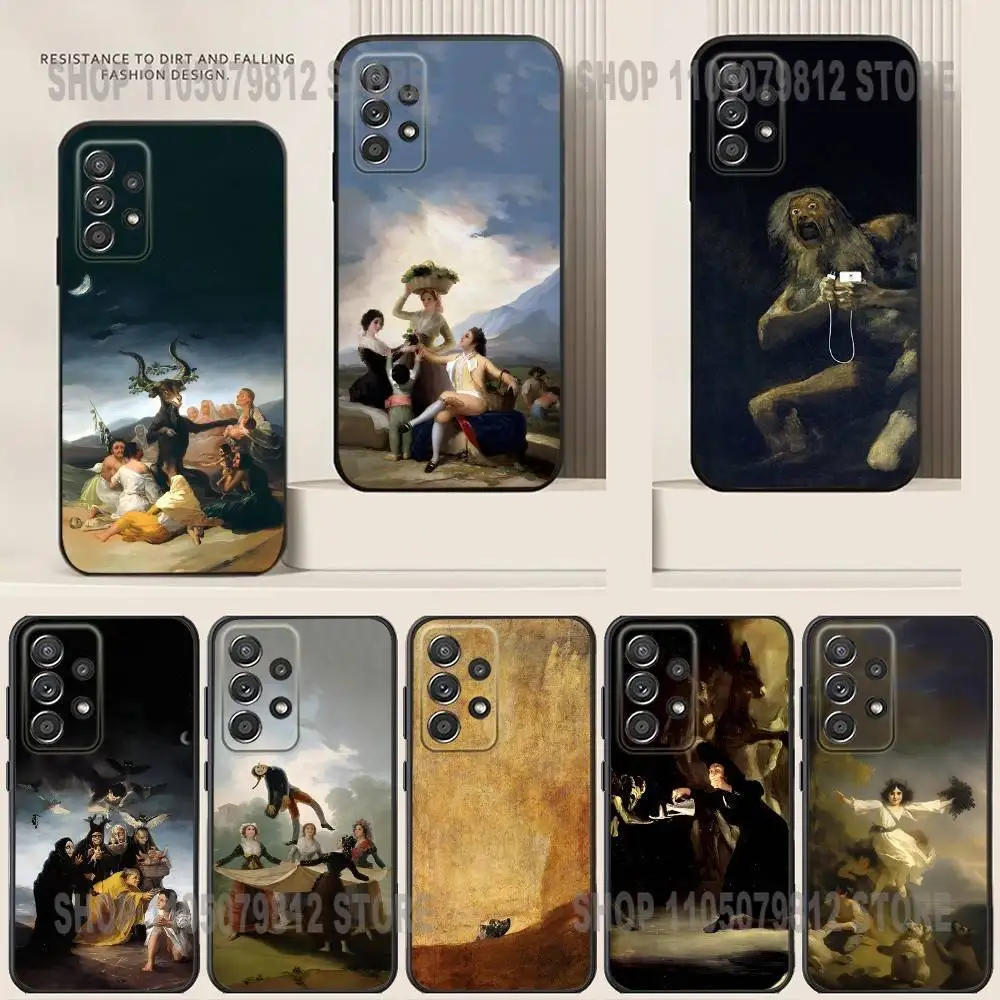 

F-Francisco G-Goya Phone Case For Samsung S24,21,22,23,30,Ultra,20,Plus,Note,10,9,Black soft silicone case