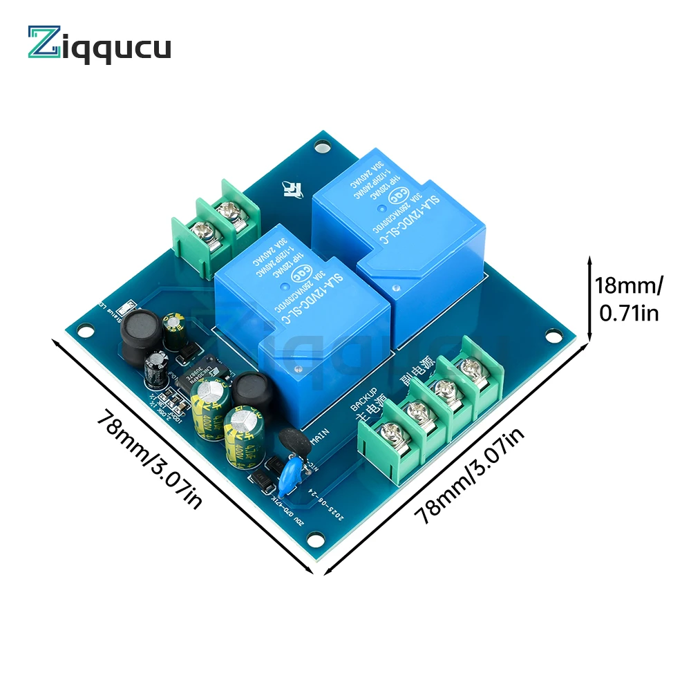 

AC 90-220V 2CH Power Automatic Switcher 30A Dual Power Supply 2 in 1 Out Power Outage Conversion Module Emergency Disconnector