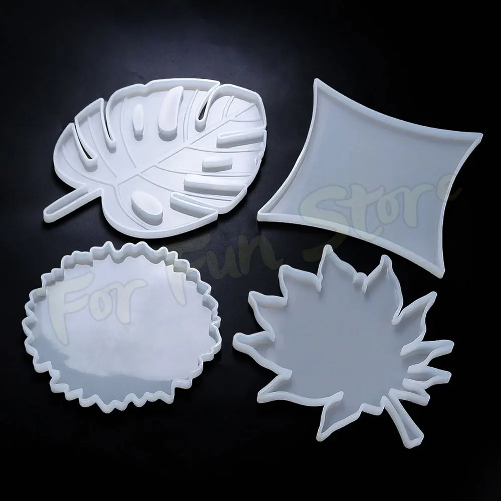 For Fun DIY Maple Leaf Silicone Molds Crystal Epoxy Resin Mold Coasters Cup Mat Mould Craft Ornamentation Home Table Decoration