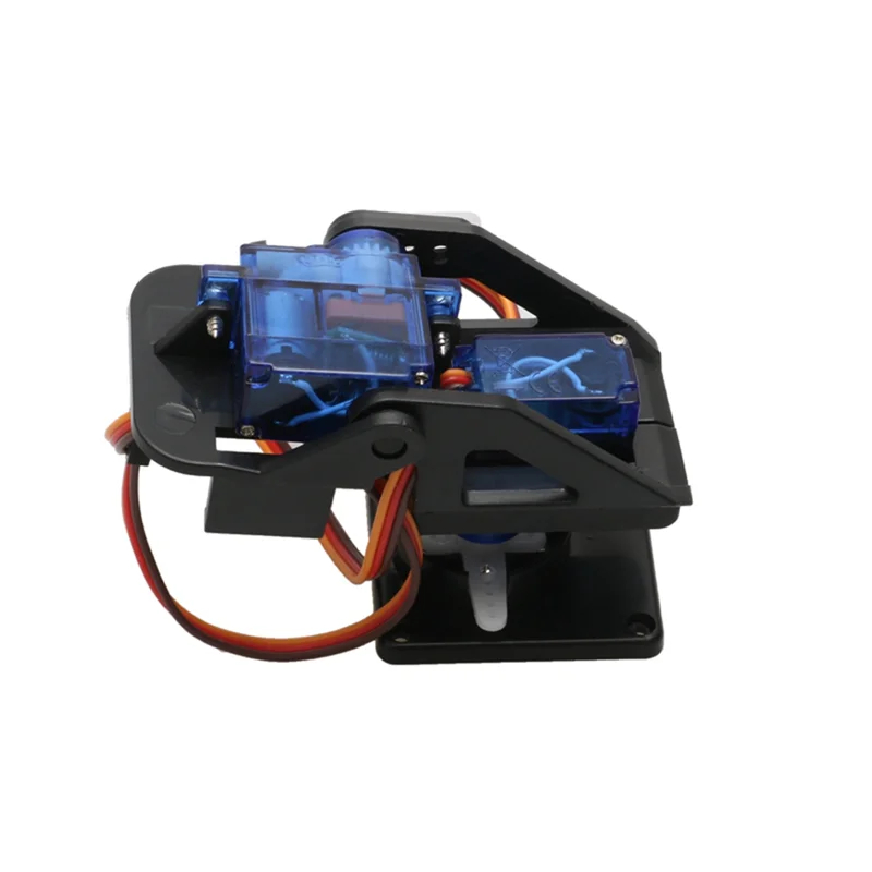 1 conjunto de eixo duplo servo cardan anti-vibração câmera plataforma montagem ptz pan/tilt com 2 peças 9g servo para montagem de drone fpv
