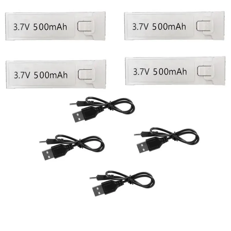 JJRC-piezas de repuesto para Dron a control remoto, batería de 3,7 V, 350mAh y 500mAh, hélice, USB, H107, H107