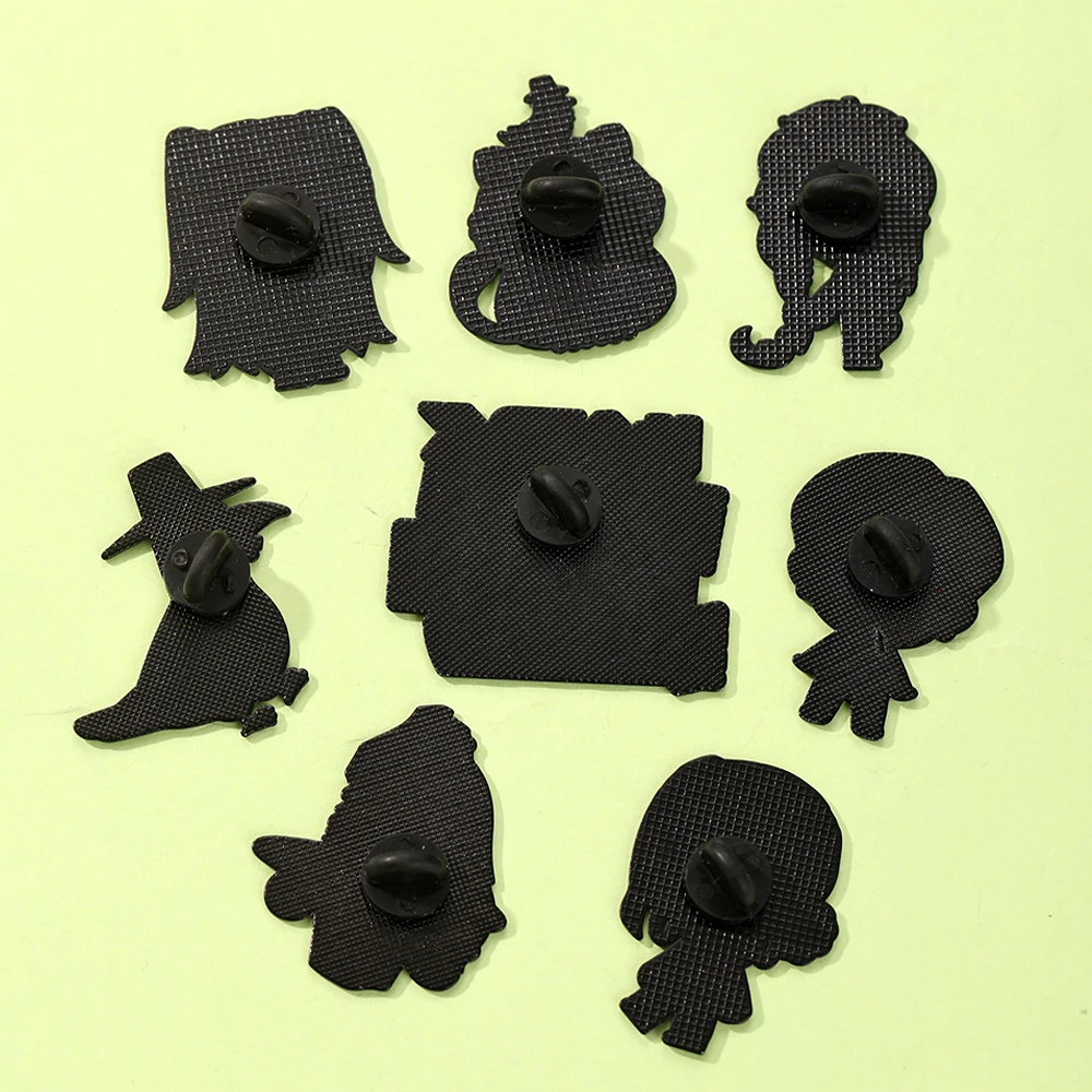 8 قطعة KPop شيطان الصيادين الكرتون المينا دبابيس مجموعة لطيف رومي ميرا زوي جينو النمر بروش شارات معدنية مجوهرات ل هدية الكريسماس