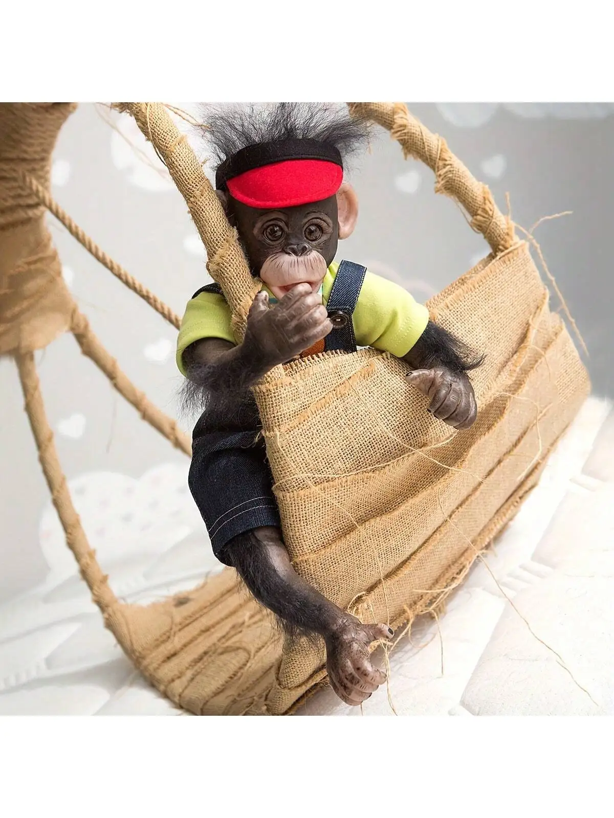 

16-дюймовая кукла реборн ручной работы Gorilla Monkey Reborn, высококачественное виниловое коллекционное искусство, модная кукла на тему аниме