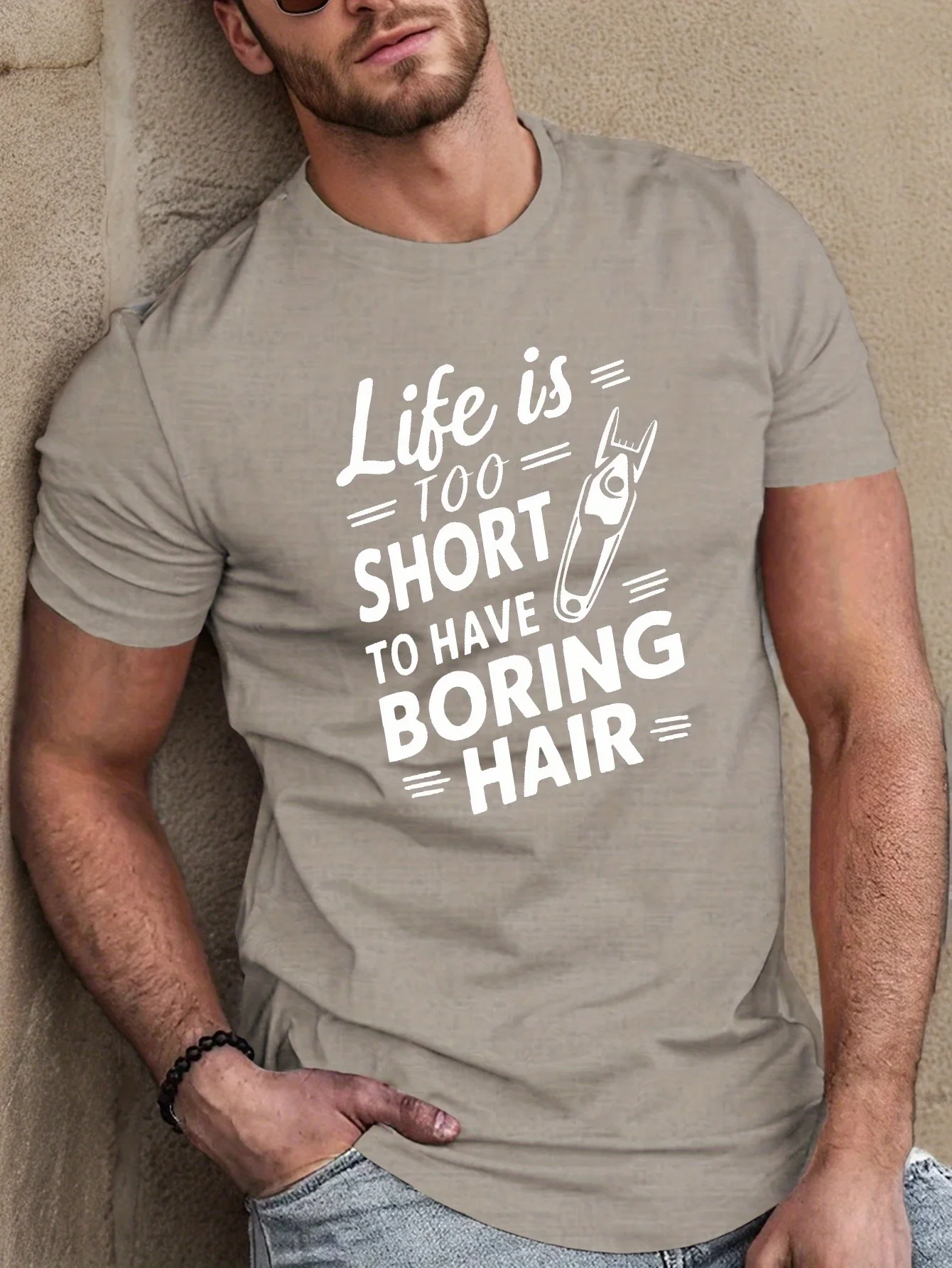 Life Hair Fitted Men's T-Shirt, Sweat-wicking and Freedom of Movement