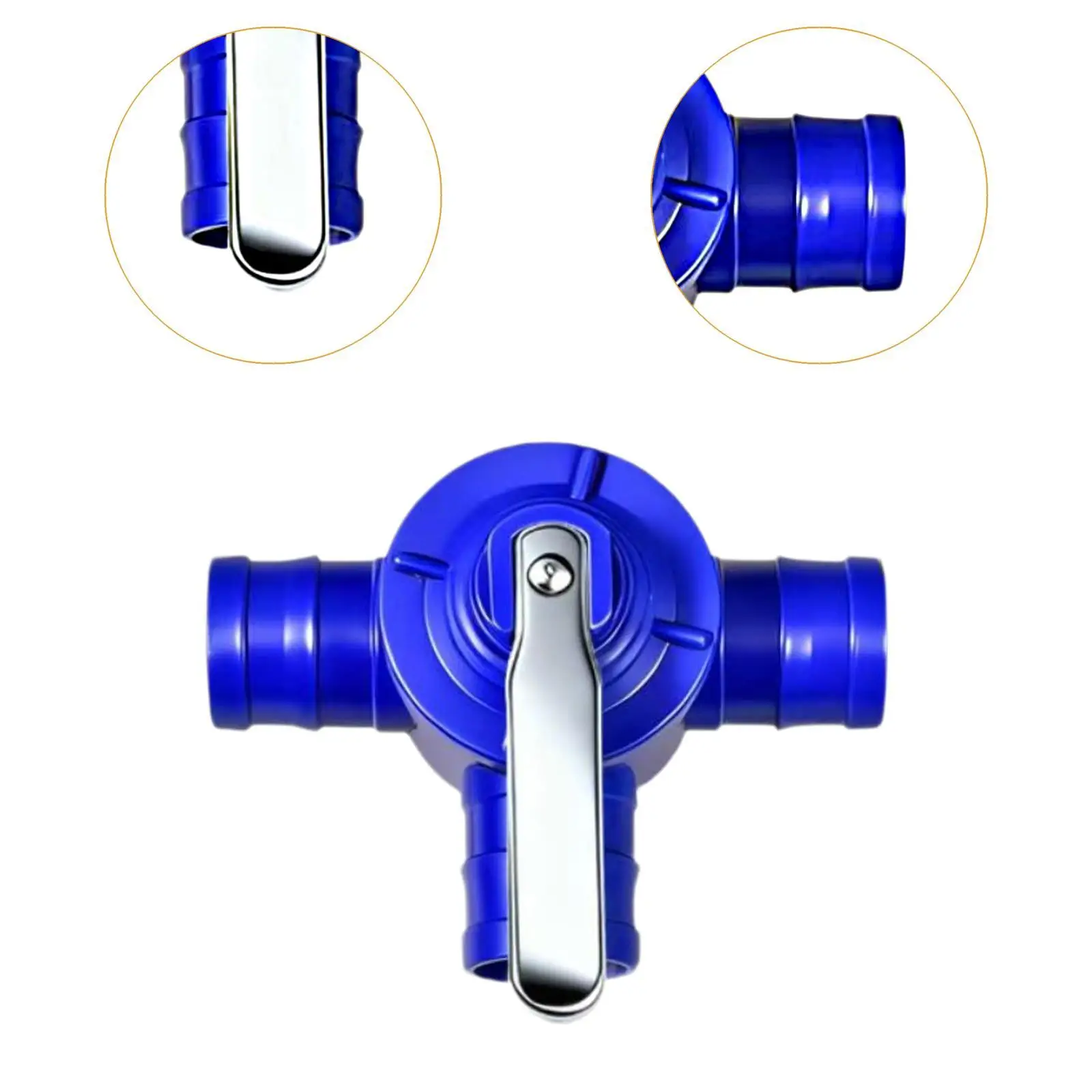 3 Way Hose Splitter Heavy Duty High Flows Spare Part Multifunctional High Performance Easy Installation Blue for Greenhouses