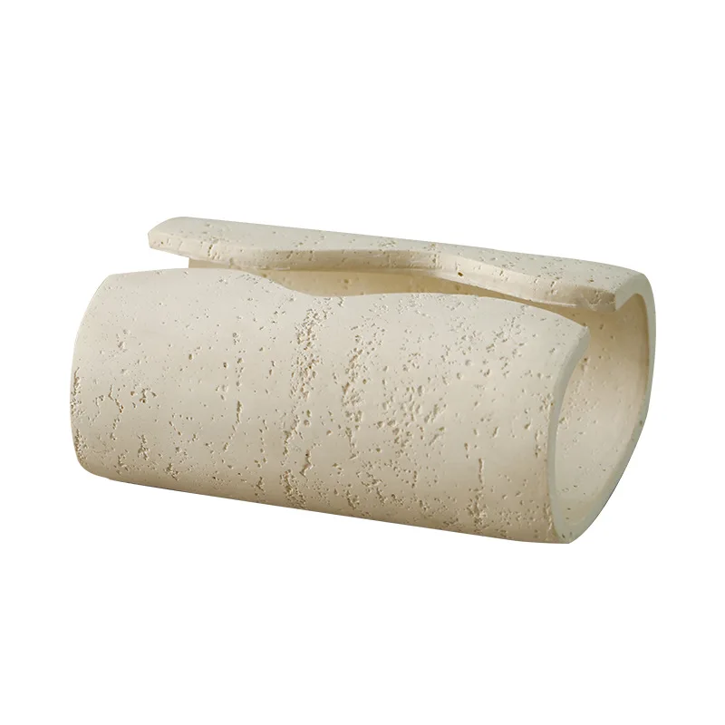 Luxury Imitation Stone Tissue Box Creative Resin Technology Tea Table Paper Box Table Decoration Tissue Holder Kitchen Supplies view 5