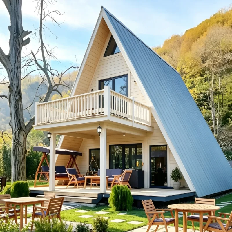 Customized Prefab Triangle House Modern Modular Unit With Waterproof Roof For Mobile Living And Weekend Getaway