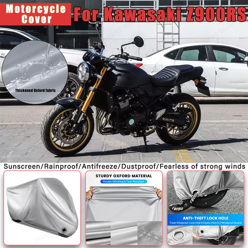 

Чехол для мотоцикла Kawasaki Z900RS без ушей-наружная защита всего тела, водонепроницаемые, пылезащитные, термостойкие аксессуары для мотоциклов