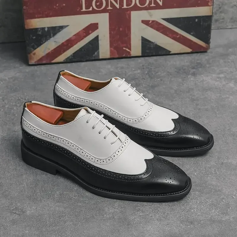 

Formal Wear Youth Men's Party Black Leather Shoes British Retro Korean Type Casual Elegant