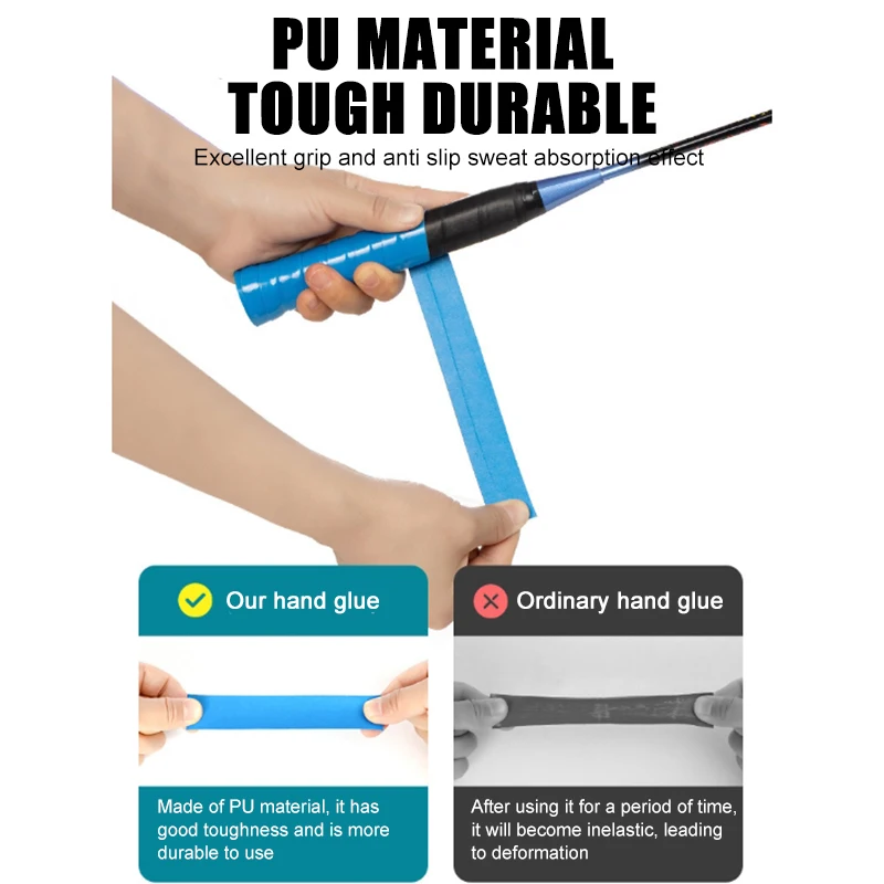 

Tennis Racket Fishing Rod Anti Slip Sweat Absorbing Band Grip Handle Leather Badminton Hand Glue