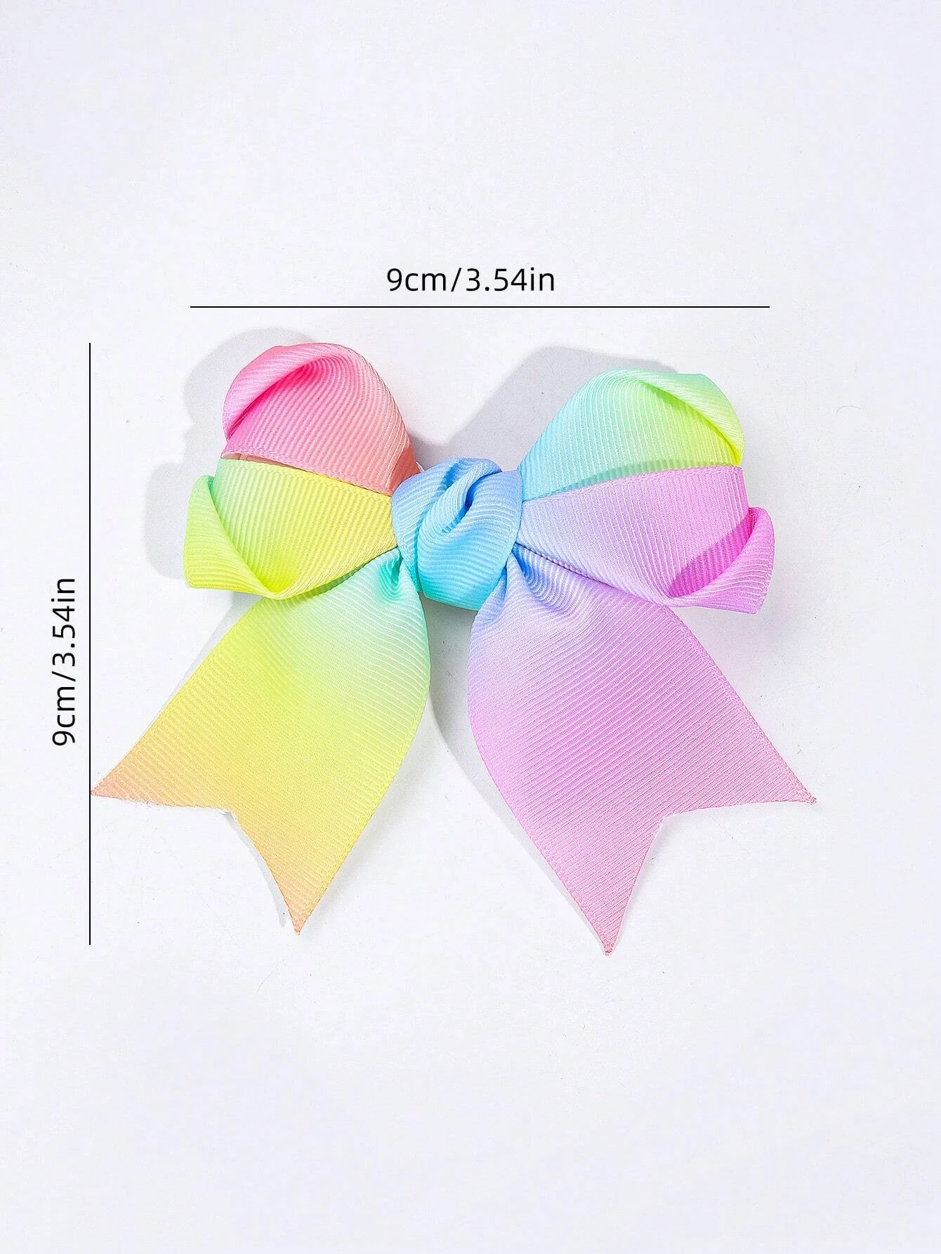 2pcs Gradient Rainbow Hair Bows for Girls Rainbow Sailor Bow Grosgrain Ribbon Bow Hair Clips Toddler Girl Bows Alligator Clips