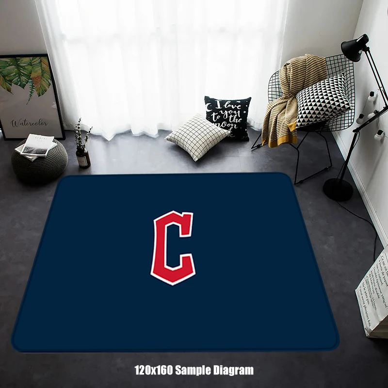 Welcome beseball Carpet Interior Room Rugs Foot Carpets Entrance Doormat Prayer Rug Cleveland Indians Floor Mats Non-slip Bath