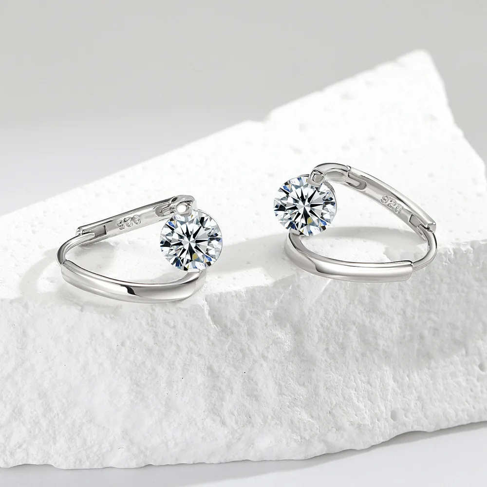 New 925 Sterling Silver Earrings 5A Zircon for Women Good Quality Wedding Engagement Jewelry Earrings Party Gifts