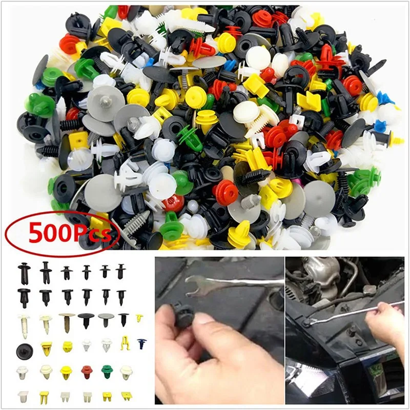 

50-1000Pcs 30 Kinds Universal Mixed Auto Fastener Car Bumper Clips Retainer Car Fastener Rivet Door Panel Liner for All Car