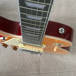 Left Hand Guitar Electric Sunset Body Flame Maple Top 2xh Pickups Guitar Main Sales Cannhoto Guitar - №5