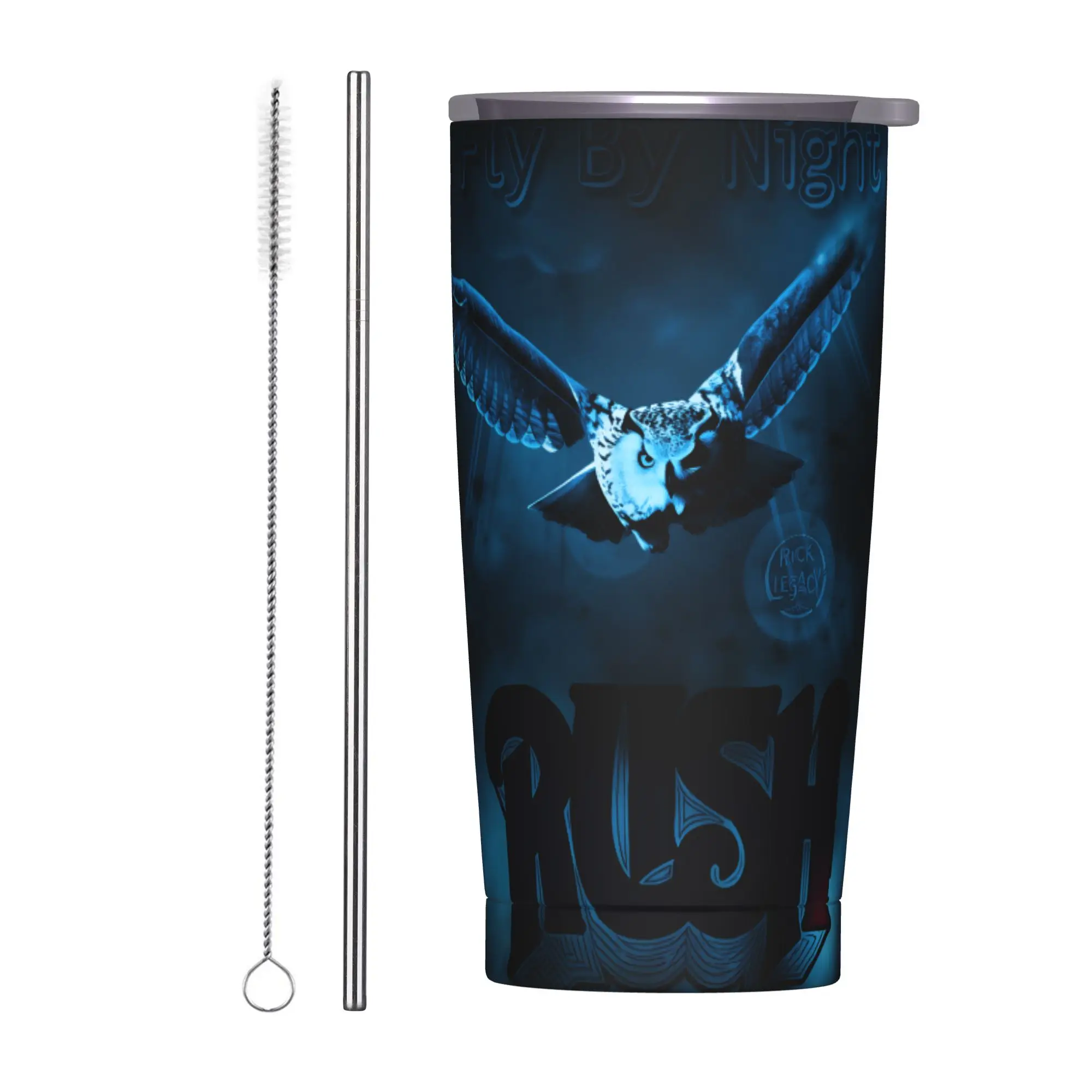 Rush Band Stainless Steel Tumbler With Straws  Camping Thermal Mug Large Cold Drink Mugs Cup,