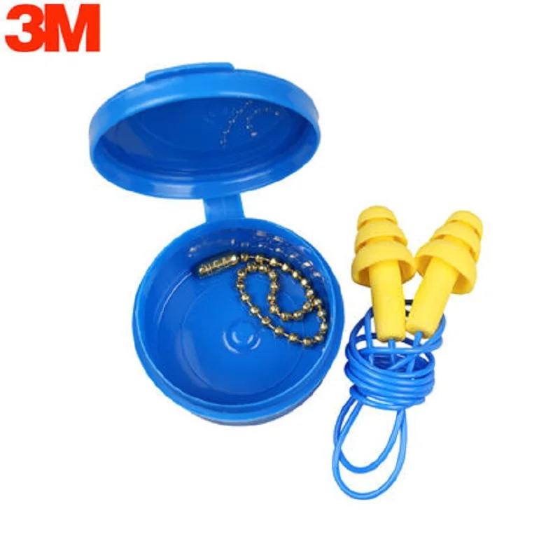 3M 340-4002 Christmas Tree with Wire Earplugs Water-Proof Washable Silicone Earplugs for Industrial Noise Reduction Protect Ear