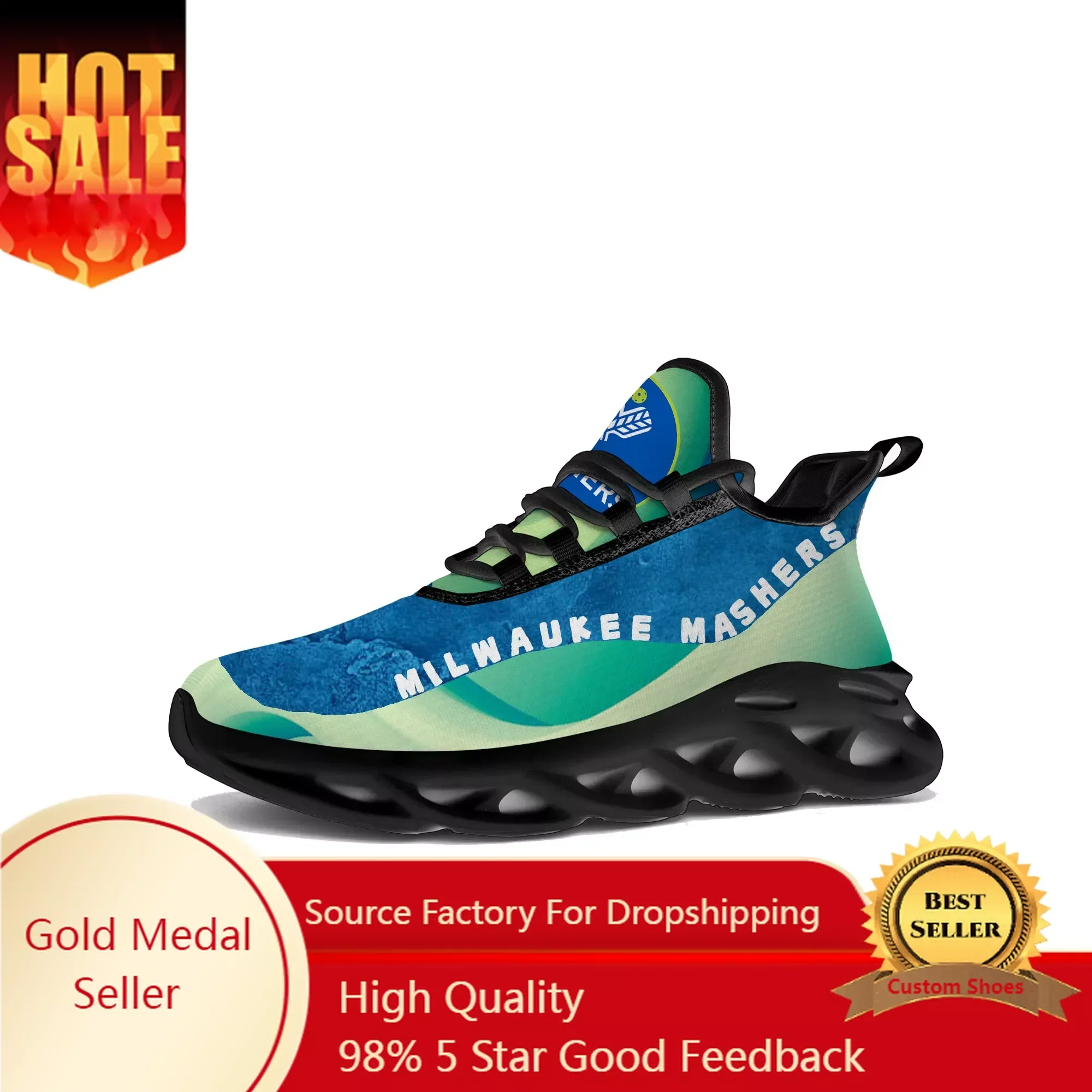 

MILWAUKEE MASHERS pickleball Flats Sneakers Mens Womens Sports Running Shoes High Quality DIY Sneaker customization Shoe