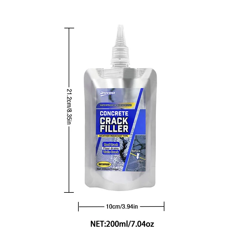 Concrete Gap Repair Sealant 200ml Waterproof Self‑Leveling Crack Filler