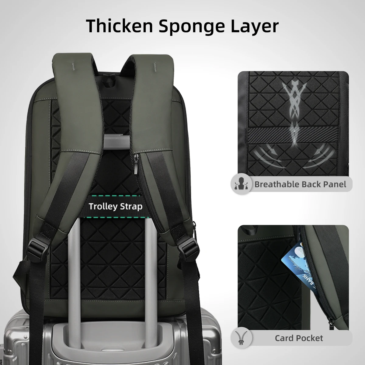 Heroic Knight Expandable Travel Backpack for 15.6