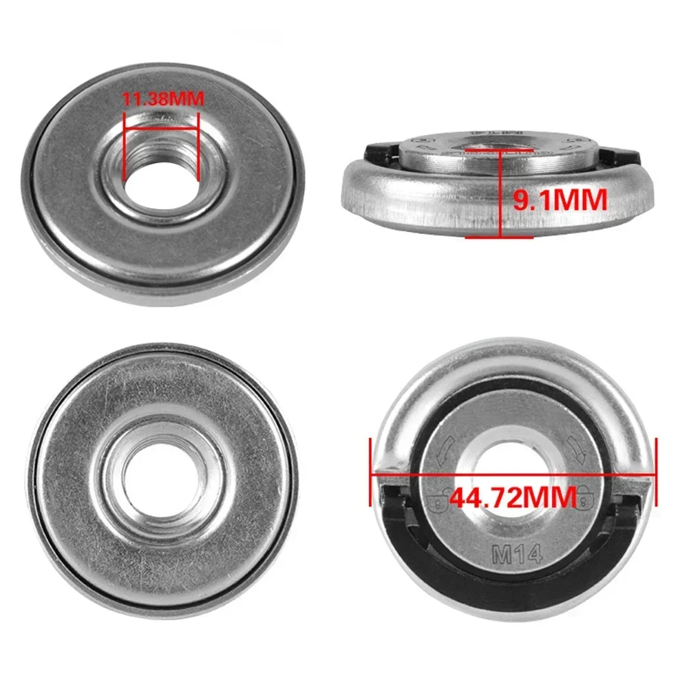 M14 เครื่องบดกดแผ่น QUICK RELEASE Self-Locking เครื่องบดกดแผ่น FLANGE NUT Power Chuck Power ชิ้นส่วนเครื่องมือ