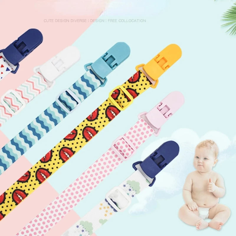 Kids Soother Baby Pacifier Clip Anti-lost Chain Adjustable Teethers Toys Stroller Accessories Holder Strap Attache Tetine Cute