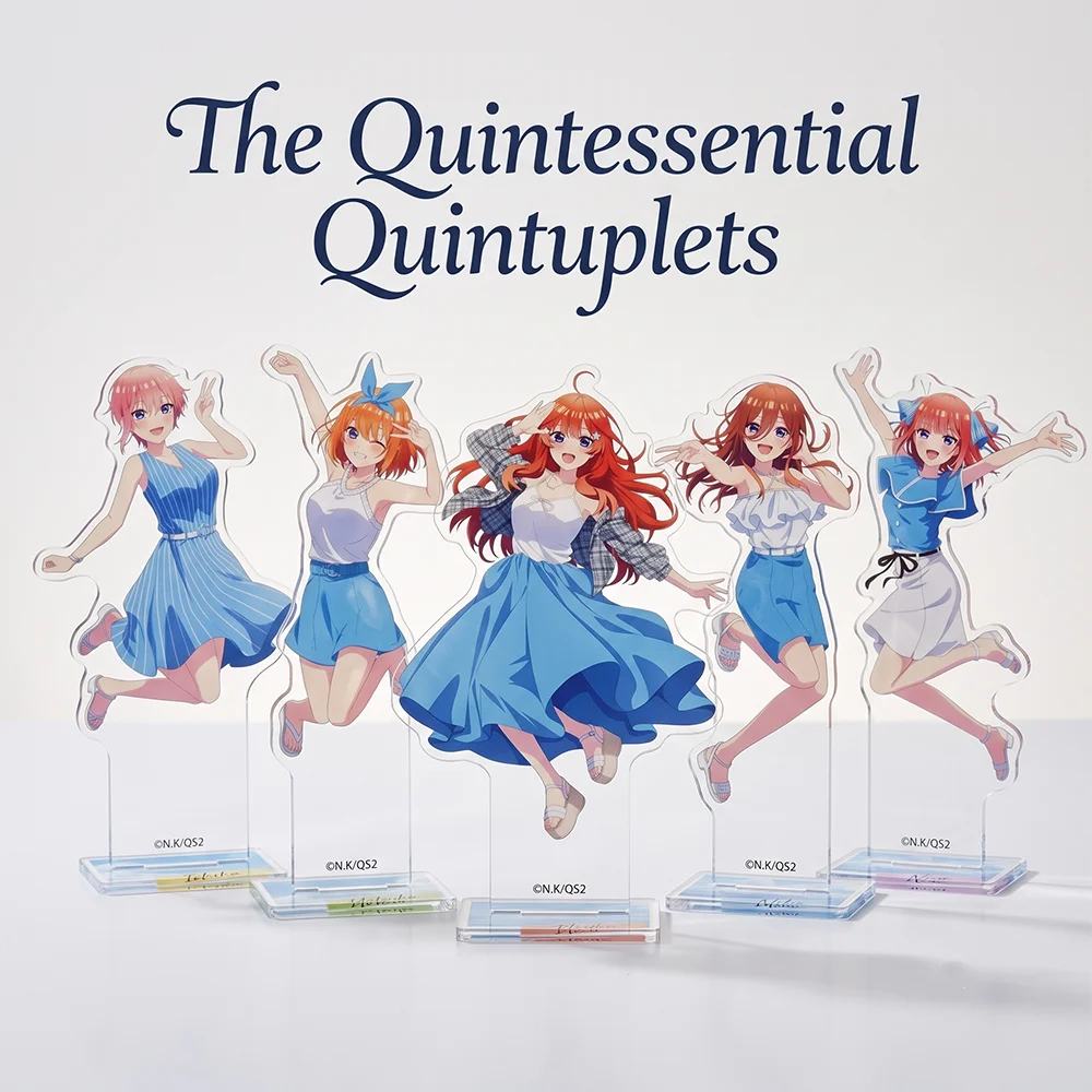 Anime The Quintessential Quintuplets Miku Nakano Nino Nakano 15CM Cute Acrylic Stand Keychain Character Model Desk Decor Gifts