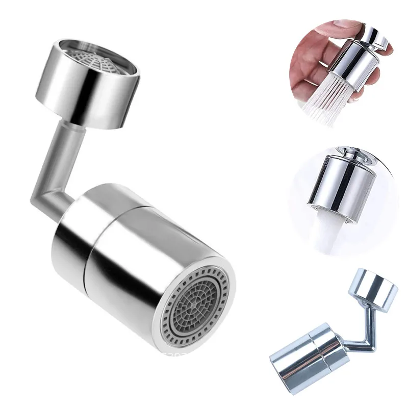 

Universal Kitchen Faucet Anti-splash Aerator Bathroom Tap 720° Rotatable Faucet 1-2 Water Mode Water Tap Nozzle Extender Adapter